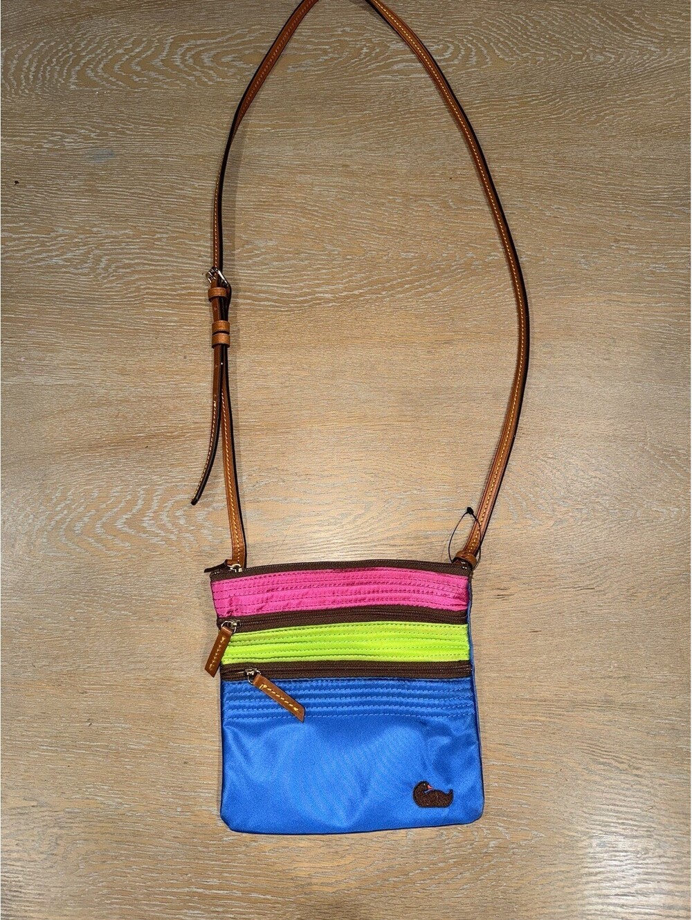 Dooney & Bourke Nylon North South Triple Zip Nylon Crossbody Bag